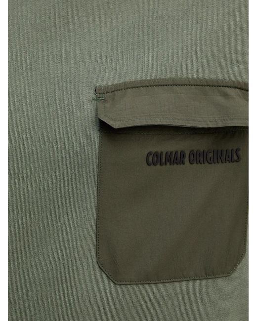Colmar Green Chest-Pocket Hoodie for men
