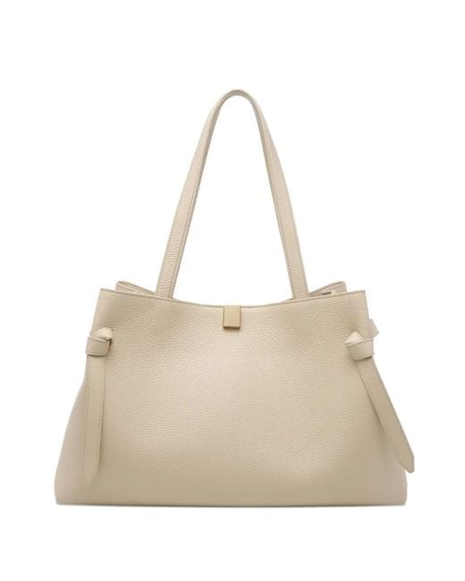 Yuzefi Natural Gyoza Pebble-Grain Shoulder Bag