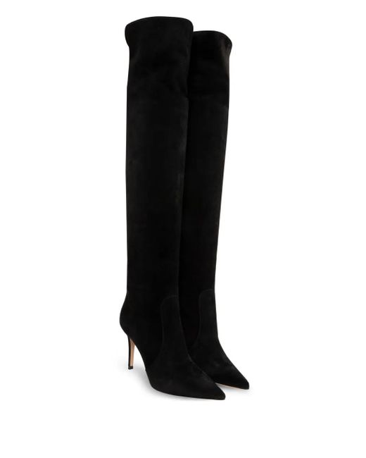 Gianvito Rossi Black 90Mm Hansen Cuissard Over-The-Knee Boots