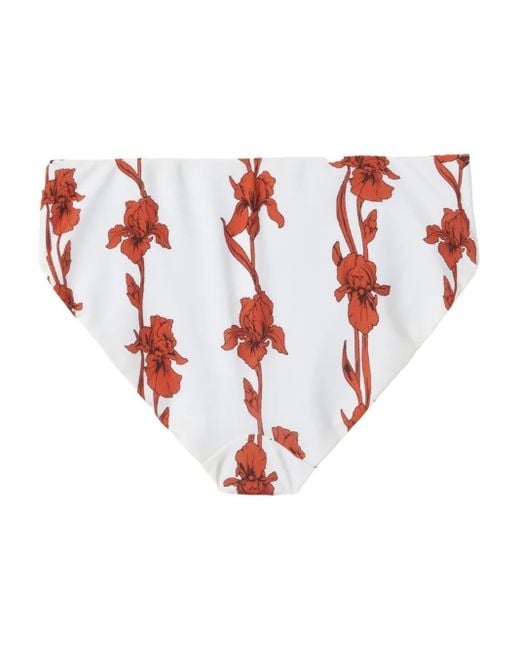 LaDoubleJ White Ruffle-Detail Bikini