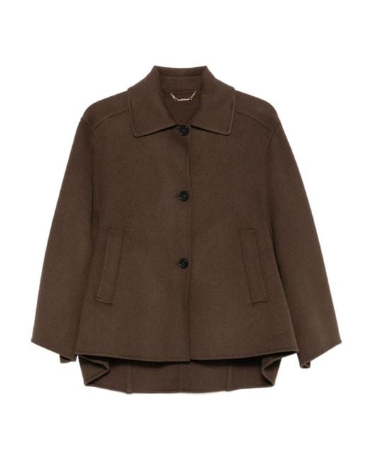 Chaqueta asimétrica con botones Seventy de color Brown