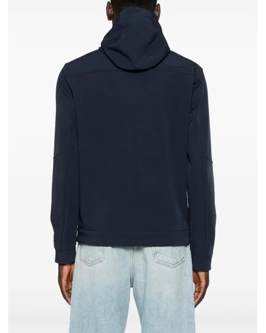 Paul & Shark Blue Hooded Shell Jacket for men