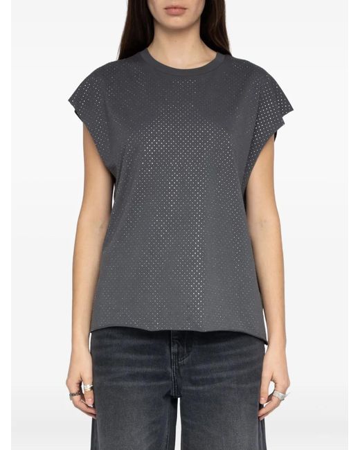 Zadig & Voltaire Gray Cloe T-Shirt