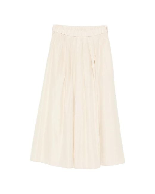 ROSSO35 White Pleated Skirt