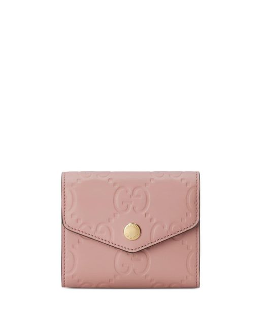 Gucci Pink Medium GG Leather Wallet