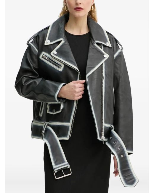 Stand Studio Black Irene Belted Jacket