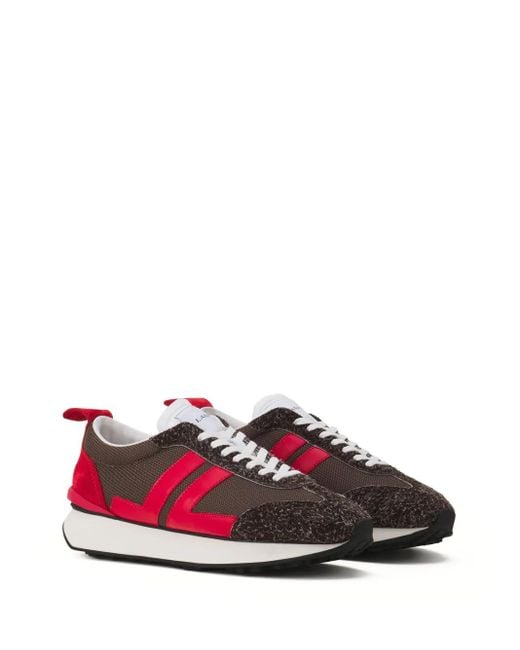 Lanvin Red Bumpr Striped Sneakers