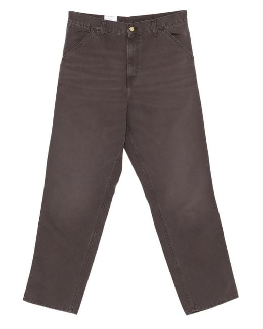Carhartt Gray Double-Pocket Cotton Jeans for men