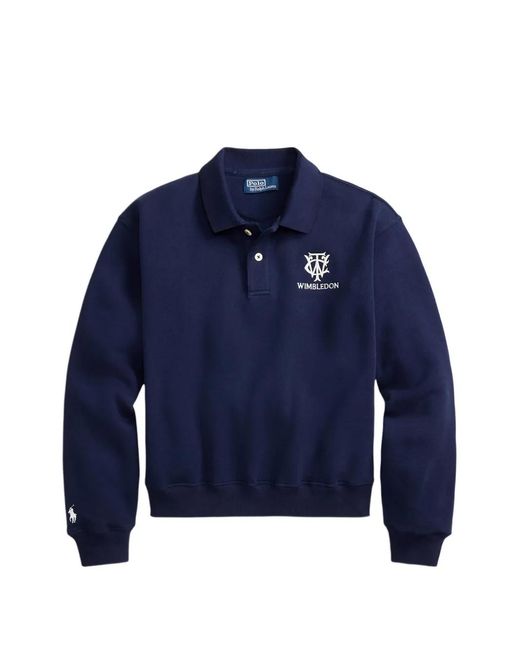Polo Ralph Lauren Blue Wimbledon Embroidered Polo Pullover