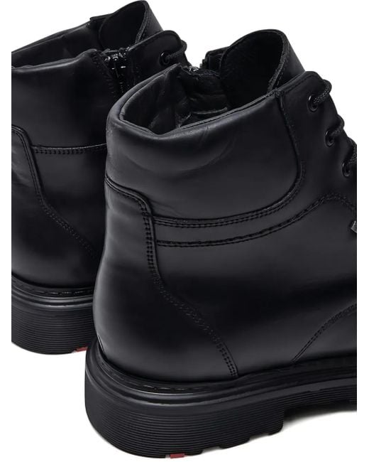 Lloyd Black Vine Lace-Up Leather Boots for men