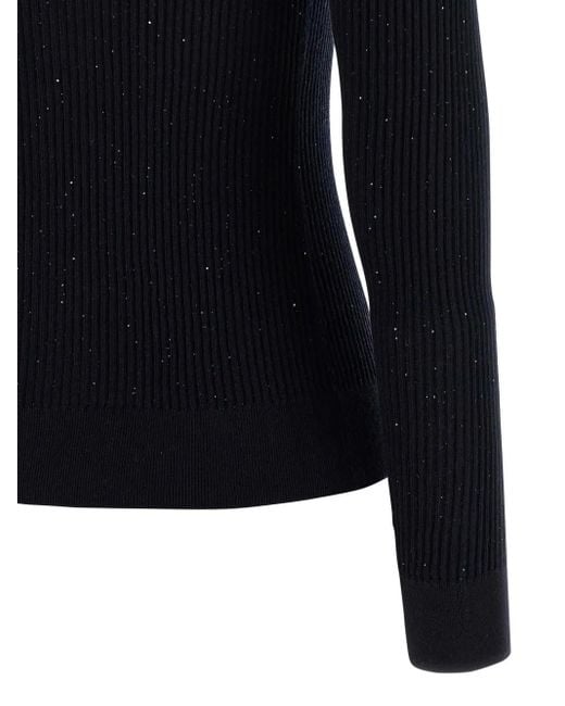 Max Mara Blue Marabu Sequin-Embellished Sweater
