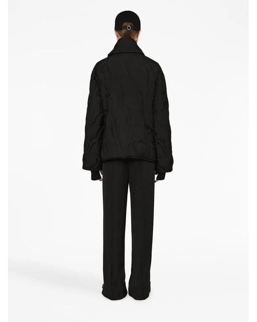 Jil Sander Black Logo-Embroidered Down Jacket