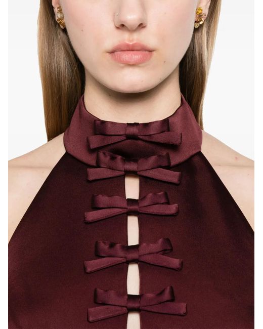 Rebecca Vallance Red Merlot Midi Dress