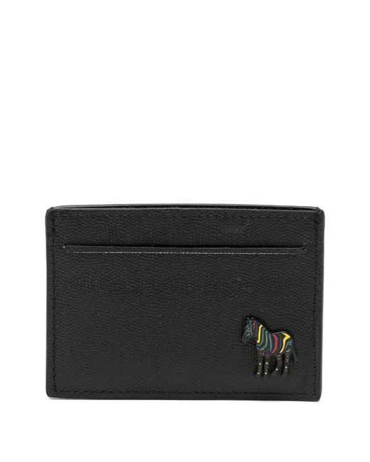 Paul Smith Black Zebra-Patch Pebbled Cardholder for men