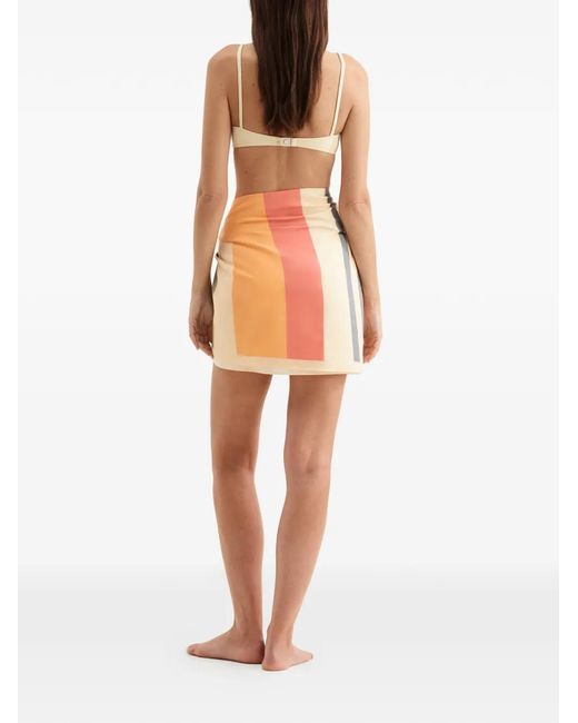 Eres White Croquant Striped Sarong