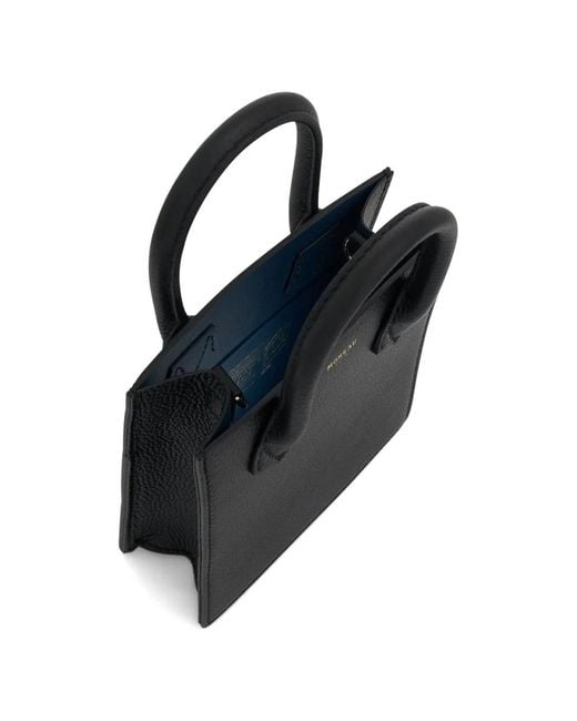 Moreau Black Xs Suite Leather Tote Bag