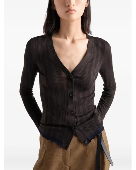 Prada Black Wool Cardigan