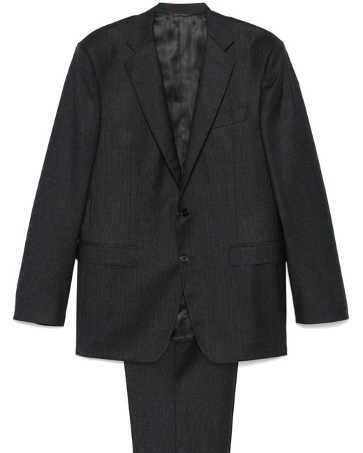 Canali Black Pinstriped Suit for men