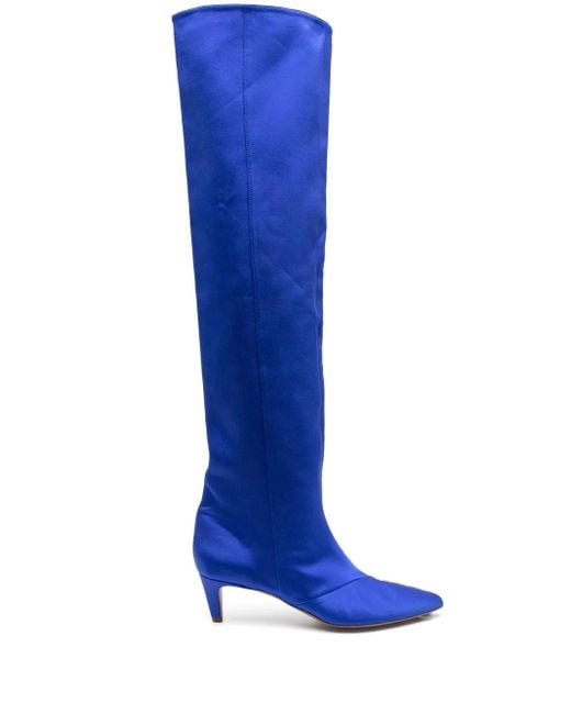 Forte_forte Blue 70Mm Satin Boots