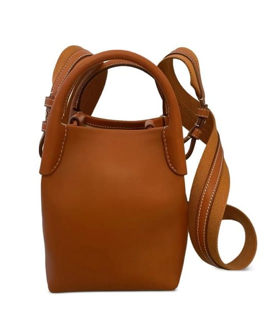 Loro Piana レザー ハンドバッグ Brown