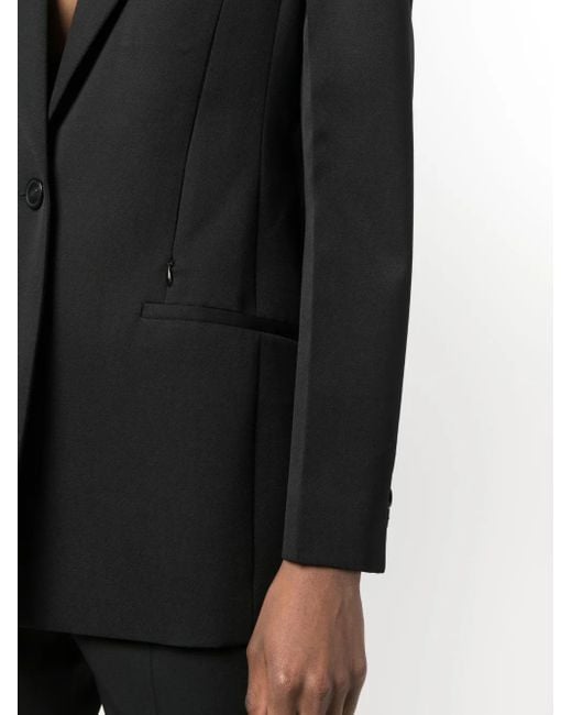 Givenchy Black Single-Breasted Cape Blazer