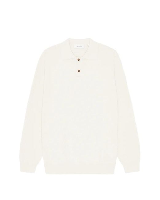 Les Deux White Textured Polo Shirt for men