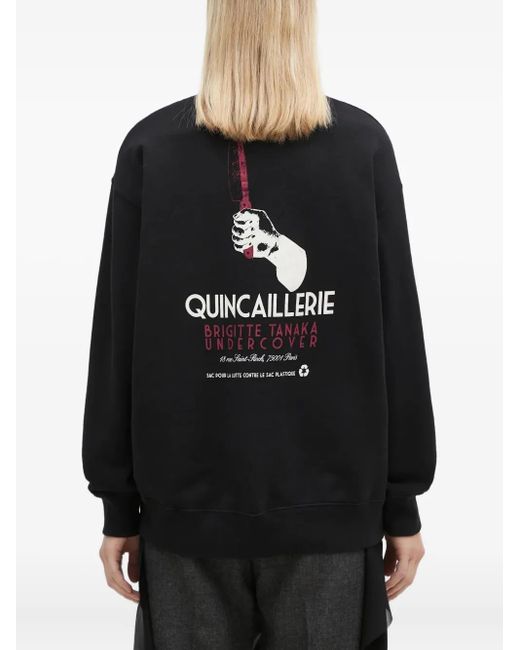 Undercover Black Graphic-Print Sweatshirt
