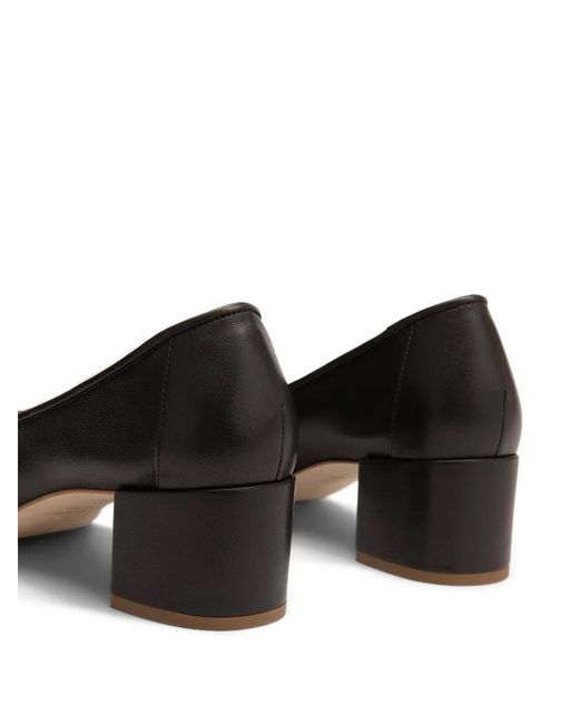 By Far Brown Prudence Leather Heeled Pumps