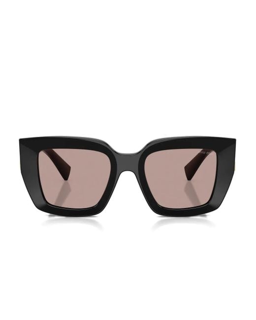 Miu Miu Black Square-Frame Sunglasses