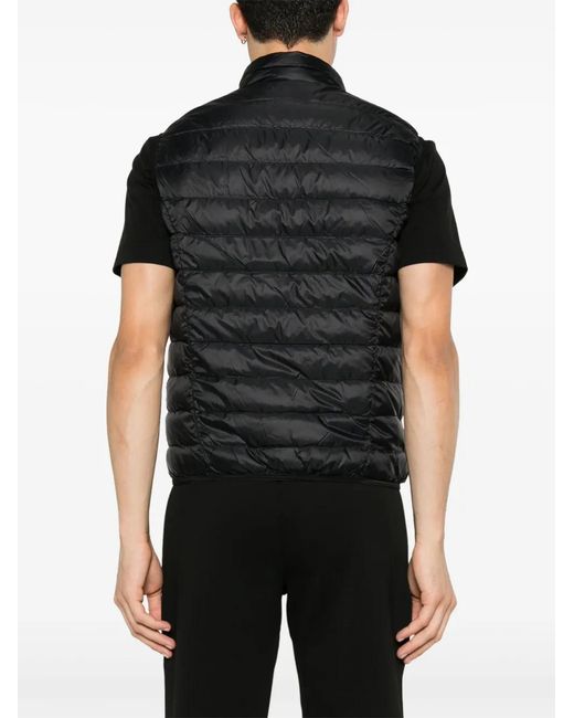 Chaleco de logotipo de EA7 de hombre de color Black
