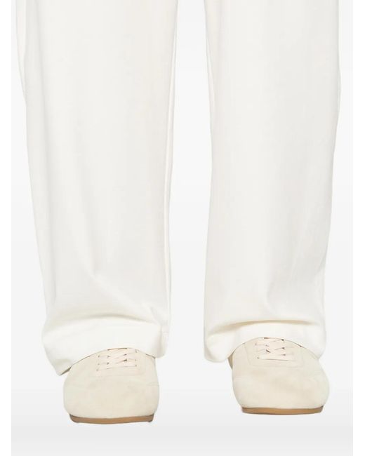 Emporio Armani White Elasticated Track Pants for men