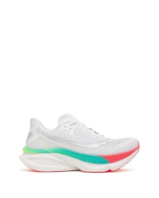 Saucony White Endorphin Azura Gradient Mesh Athletic Sneakers