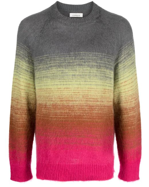 Laneus Gradient-Effect Textured Jumper for men