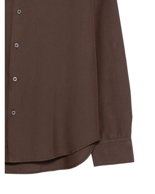 Canali Brown Buttoned Shirt for men