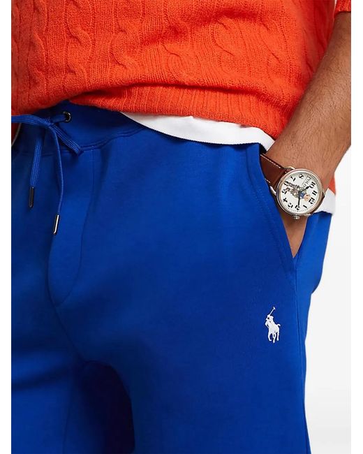 Polo Ralph Lauren Blue Drawstring Logo Track Pants for men