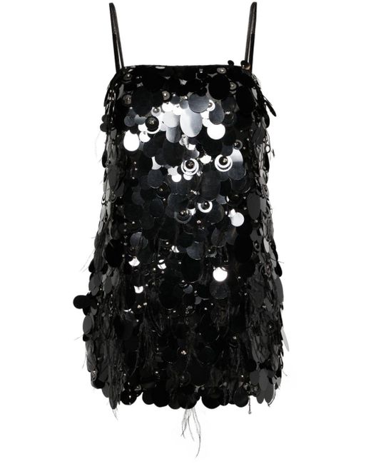 Pinko Vitiano Mini-jurk Met Pailletten in het Black