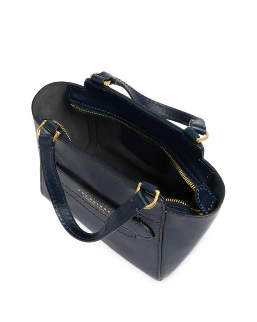 The Bridge Blue Leather Shoulder Bag