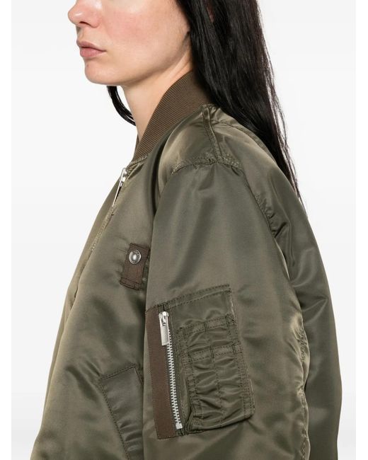 Sacai Green Zip-Up Jacket
