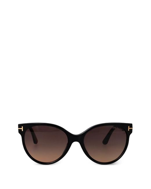 Tom Ford Black Tallulah Cat-Eye Sunglasses