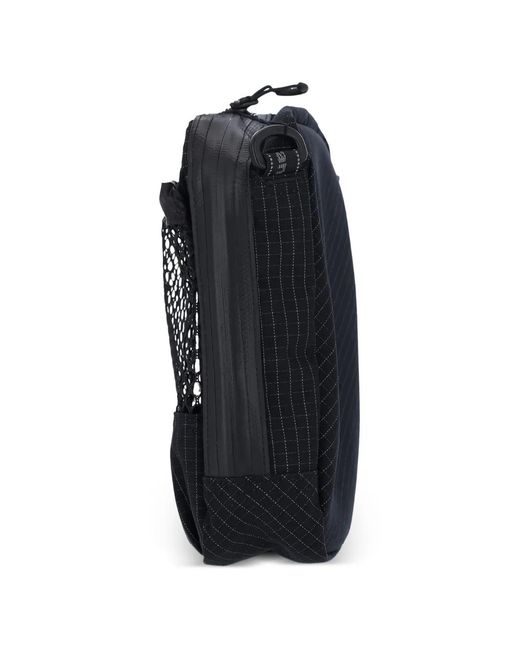 And Wander Black Reflective Messenger Bag for men