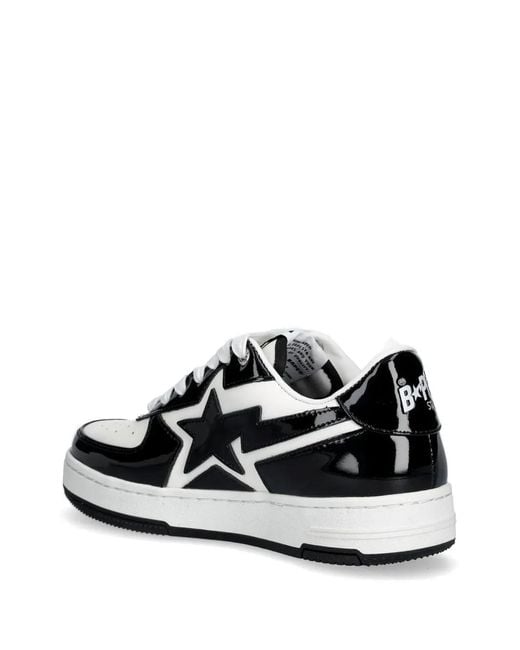 A Bathing Ape White Star-Embellishment Sneakers