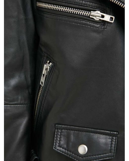 Gestuz Gray Madigz Leather Jacket