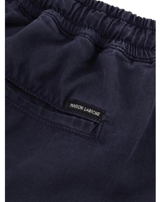 Maison Labiche Blue Drawstring Trousers for men