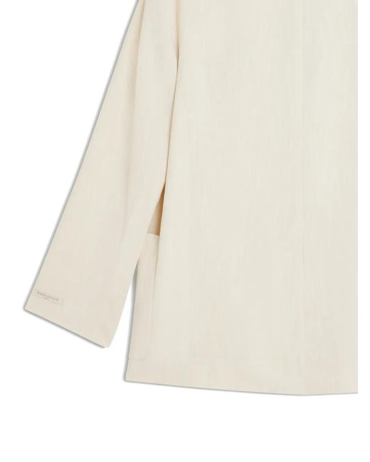Maison Kitsuné White Notched-Lapel Patch-Pocket Jacket