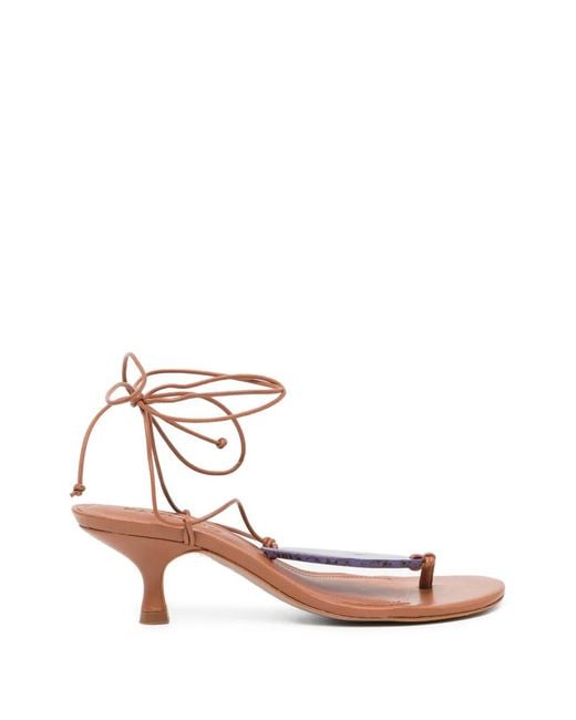 Farm Rio Pink Lace Up Sandals