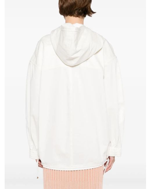 Zimmermann White Hooded Pullover