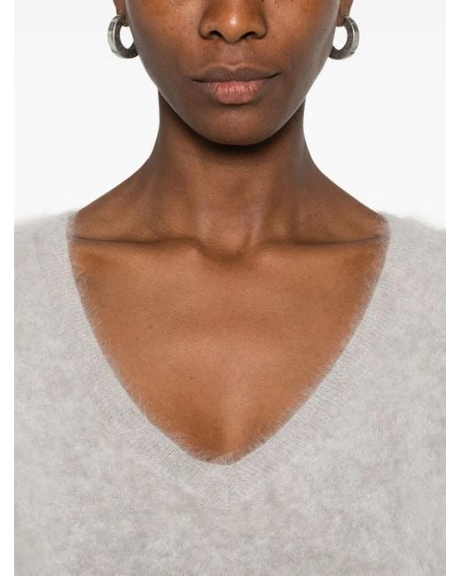 ABSOLUT CASHMERE White Soeli V-Neck Sweater