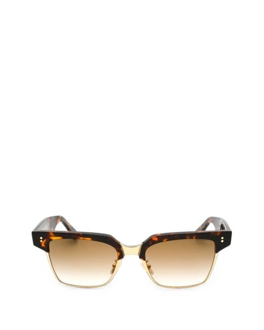 Cutler & Gross Metallic Rectangle-Frame Sunglasses