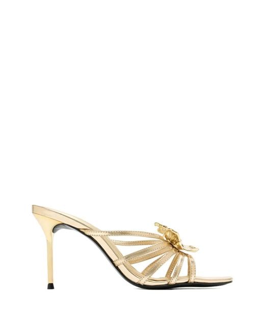 SCHUTZ SHOES Natural Flora Flower-Detail Heeled Sandals