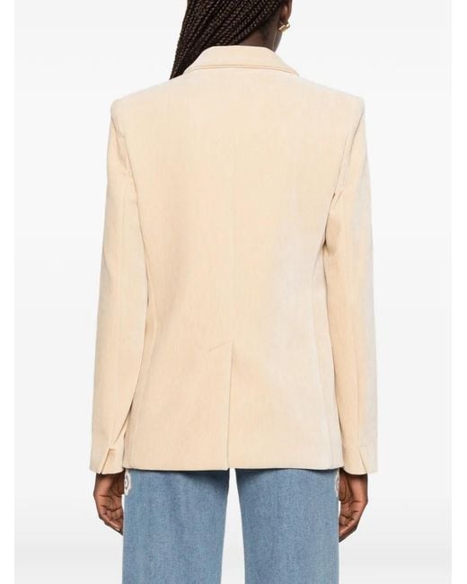 Forte_forte Natural Double-Breasted Velvet Blazer